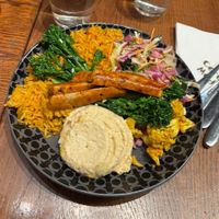 Spicy rice bowl with VG chkn  at Nando's in Castleford