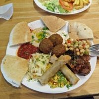 Meze plate (without tzatziki for vegan) at Just Vege in Helsinki