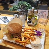 BBQ pulled jackfruit burger at Just Vege in Helsinki