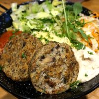 Mushroom steak at Just Vege in Helsinki