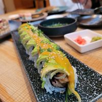 Avocado topped tofu with a lovely curry-peach sauce at Umi in Edinburgh