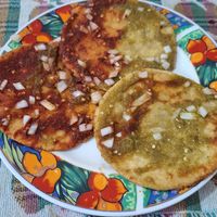 Jarochitas! Las pedí sin lácteos y voilà... Veganas 🌱 at Hambre? Antojería Mexicana in Puebla