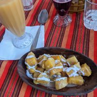 Viazi Tamu vya Nazi (sweet potatoes in coconut sauce) at Jahazi Coffee House in Mombasa