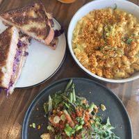 Reuben, Mac and cheese, greens  at Sneaky Pickle & Bar Brine in New Orleans