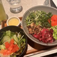 Vegan meal (they kindly customized it for me)  at Iyemon Cafe Shinagawa in Tokyo