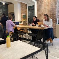 Inside seating at Slate Cafe NoMad in New York City