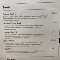 Menu  at el gecco in Schwelm