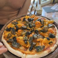 vegan pizzaa  at Casa DaVan Bistro & Boutique in Mazunte