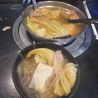 tom khum broth made vegan! packed with veggies!   at Hot Pot & BBQ in Fort Myers