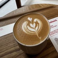 Latte art  at Werk Roasters in Busan
