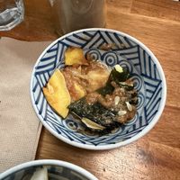 Partially eaten miso eggplant   at Wafu Kitchen in Alexandria