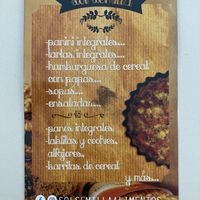 Handbill with menu  at Sol Semilla in Viedma