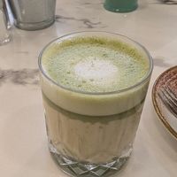 Matcha latte at La Popote d'Ondine - Liberté in Nice