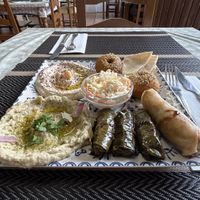 Mixed vegan plate  at La Casa Siria in Cordoba