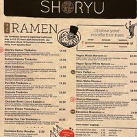 2 vegan ramen choices  at Shoryu Ramen- Covent Garden in London