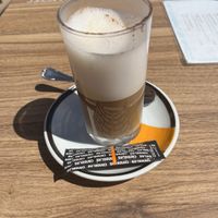 Cappuccino with oat milk  at La Castiza Beach Bar in La Mata