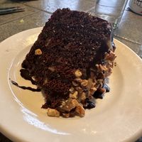 Chocolate turtle cake !!  at French Meadow Bakery & Cafe in Minneapolis