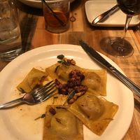 Butternut squash ravioli at French Meadow Bakery & Cafe in Minneapolis