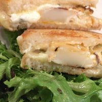 Incredible Cauliflower Grilled Cheese (featuring Herbivorous Butcher vegan cheese) at French Meadow Bakery & Cafe in Minneapolis