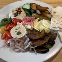 Sabich platter (no mods)  at Nineveh Assyrian Restaurant in Olympia