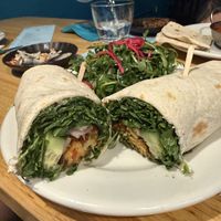 Chickpea fritter wrap  at Nineveh Assyrian Restaurant in Olympia