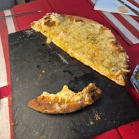 Fabulous pizzas at Dreamview,  asked for garlic bread with vegan cheese and it didn't disappoint at Dreamview Restaurant in Tenerife