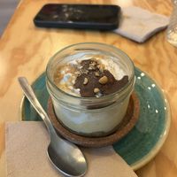 Postre de dulce de lechee  at Entre Pedras in Santiago De Compostela