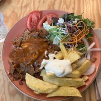 Plato de seitán  at Entre Pedras in Santiago De Compostela