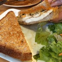 Tofu / chourico sandwichh  at Entre Pedras in Santiago De Compostela