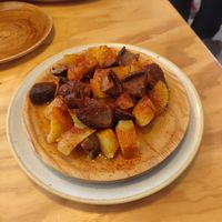 Las setas como si fuera pulpo at Entre Pedras in Santiago De Compostela