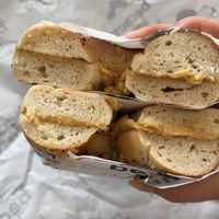 Hummus Bagel (6€)  at Because Bagel in Karlsruhe