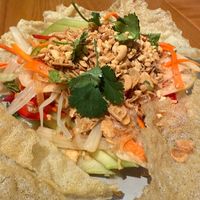 Lotus salad close-up at Bahn Pho in Hoboken