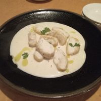 Gnocchi in blue cheese sauce at Organic Plus in Sapporo
