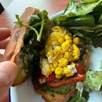 cauliflower tahini sandwich at Gotan Hoboken in Hoboken