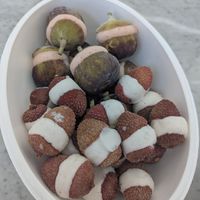 Lychee and figs at La Bottega Del Gelato in Abu Dhabi