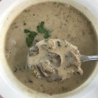 Mushroom soup at Robin's Restaurant in Cambria