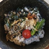 Dolsot bibimbap  at Green Green Korean Dining in Tokyo