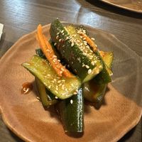 Cucumber saladd  at Green Green Korean Dining in Tokyo
