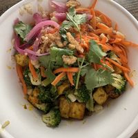 Tofu bowl with yellow curry saucee  at Zao Asian Cafe in St George