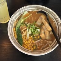Misi ramen and yuzu lemonade   at Hako Ramen in Munich