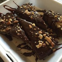 Almond butter pie at Healthy Sins Vegan Cafe in Lockport