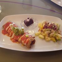 Raw enchilada at Healthy Sins Vegan Cafe in Lockport