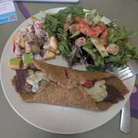 Raw gyros at Healthy Sins Vegan Cafe in Lockport