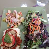 Lasagna at Healthy Sins Vegan Cafe in Lockport