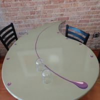 Seating at Healthy Sins Vegan Cafe in Lockport