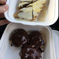 Lemon bars on special, turtles  at Healthy Sins Vegan Cafe in Lockport