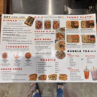 Menu  at Cafe Yummy in Bokarina