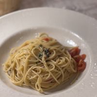 Pasta aglio olio e peperoncini  at Ristorante Convivio in Venice