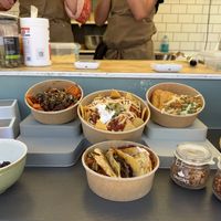 Food display   at Soulful Bowl in Wiltshire