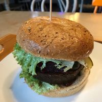 Seitan burger at Nova Krova in Krakow